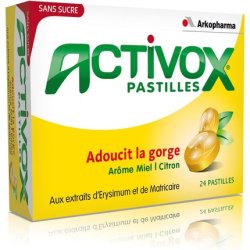 ACTIVOX® Pastilles Miel Citron - Sans sucres - 24 pasti.