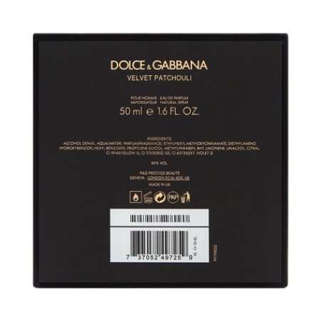 Dolce & Gabbana Velvet Patchouli Eau De Parfum Spray 50ml 1.6oz
