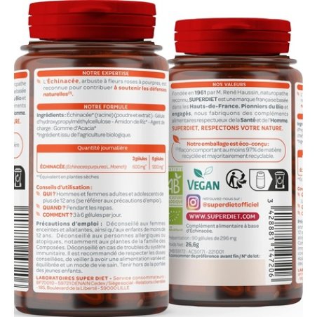 Super Diet Organic Echinacea Capsules