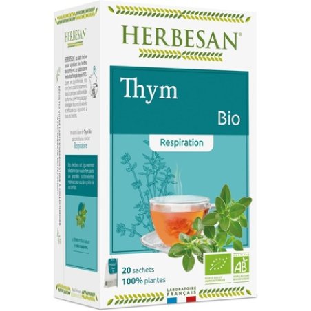 Herbesan Organic Thyme Infusion for Respiration 20 Sachets