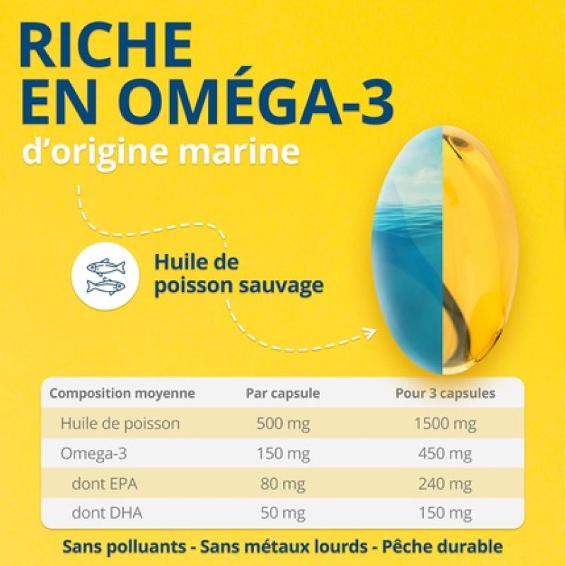 Om3 Wild Fish Oil Rich in Omega 3 for Normal Heart Function