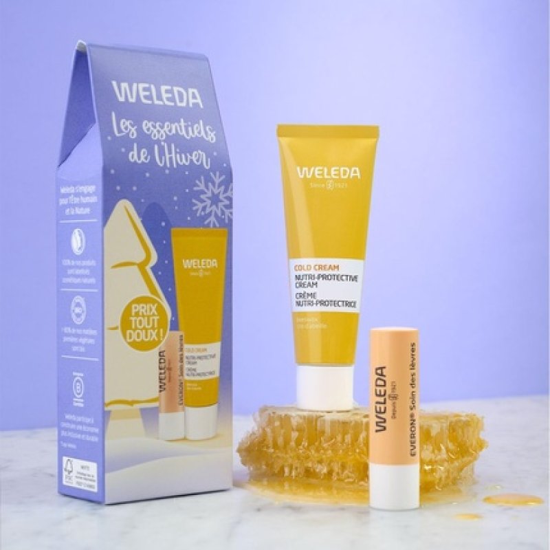 Weleda Cold Cream & Everon Winter Set Protective Face & Lip Care