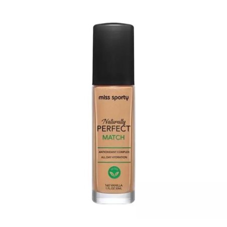 Miss Sporty Naturally Perfect Match Vegan Moisturizing Foundation 160 Vanilla 30ml