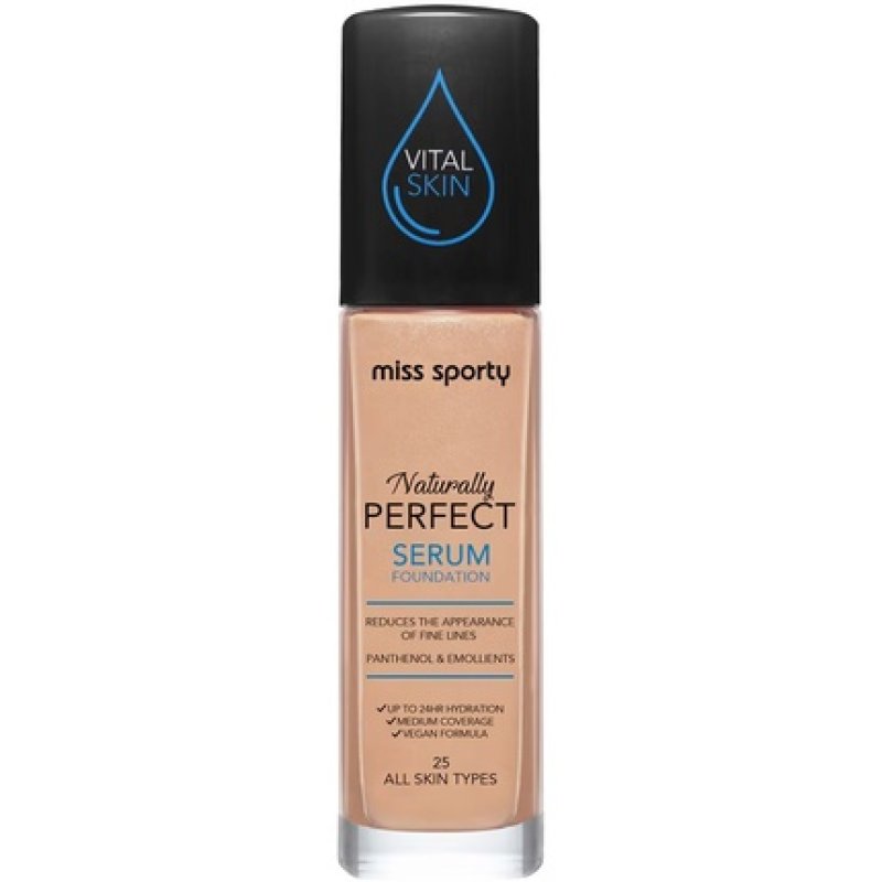 Miss Sporty Naturally Perfect All Skin Serum Foundation 25 Warm 30ml