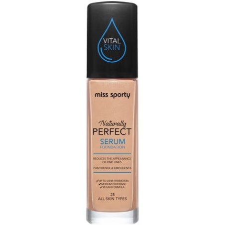 Miss Sporty Naturally Perfect All Skin Serum Foundation 25 Warm 30ml