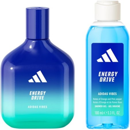 Adidas Vibes Gift Set Including Energy Drive Eau De Parfum 100ml and Shower Gel