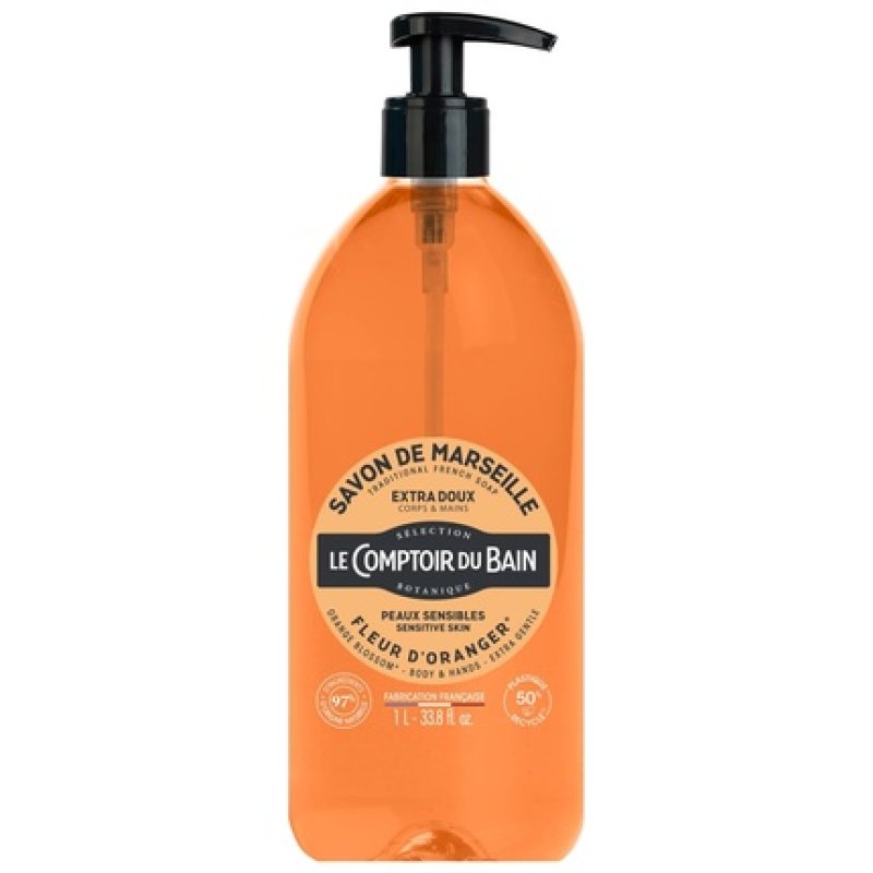 Le Theke Du Bad Traditional Marseille Soap Orange Blossom 1L