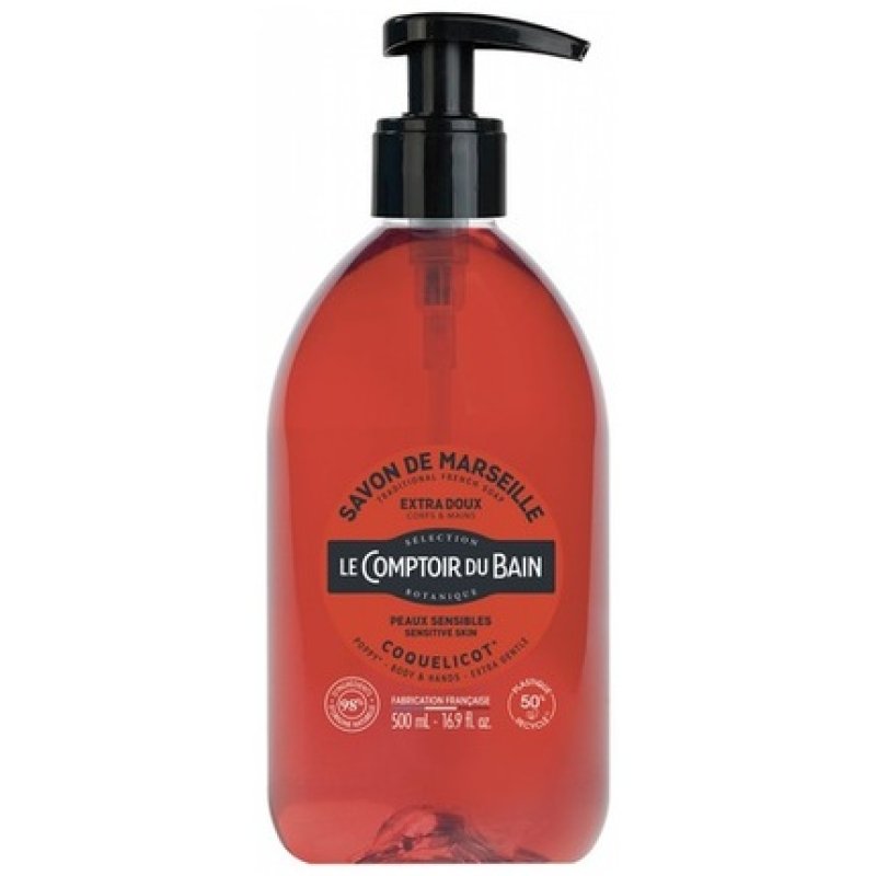 Le Theke Du Bad Traditional Soap from Marseille Poppy 500ml