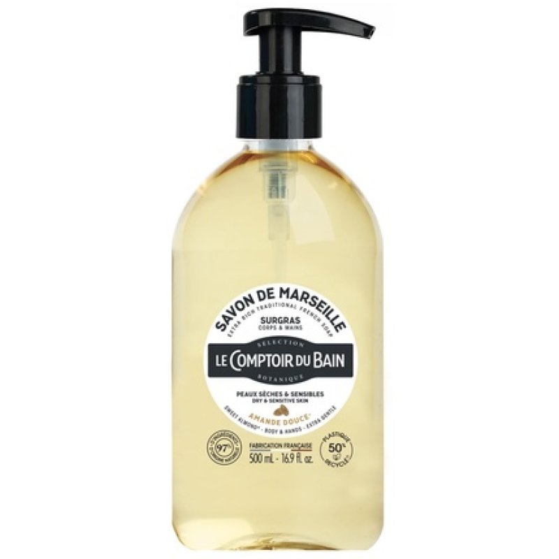 Le Comptoir Du Bain Marseille Soap Superfatted Sweet Almond 500ml