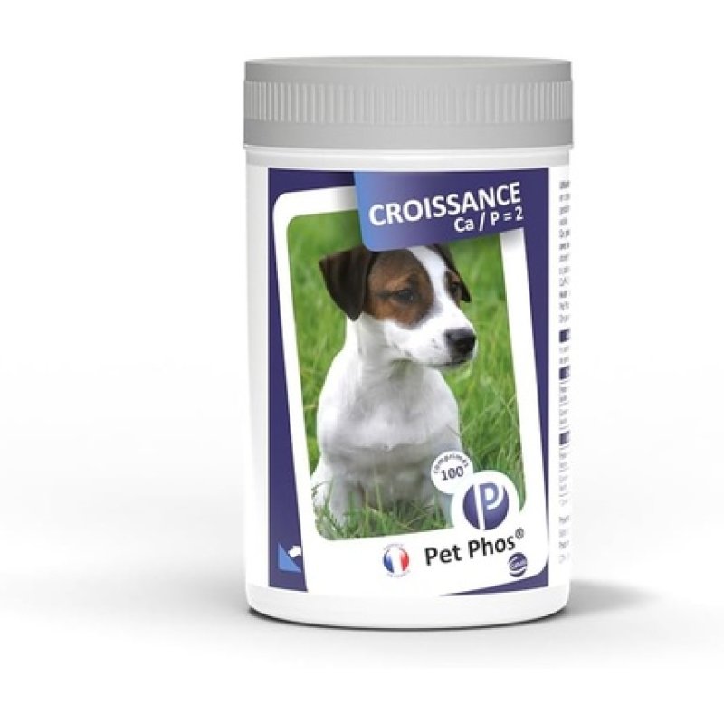 Pet Phos Growth Tablets for Dogs 100 Tablets