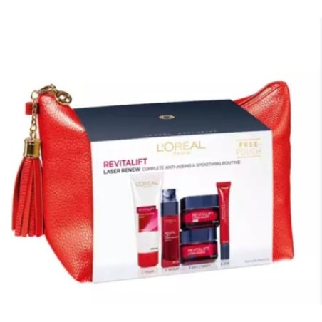 L'Oreal Paris Revitalift Laser Renew Set - Cleansing Foam 100 Ml, Anti-Wrinkle Eye Cream 15 G, Face Serum 30 Ml,