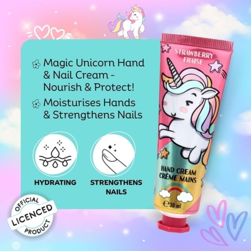 Magic Unicorn Vegan Hand & Nail Cream Strawberry Scent Hydrating Moisturizer