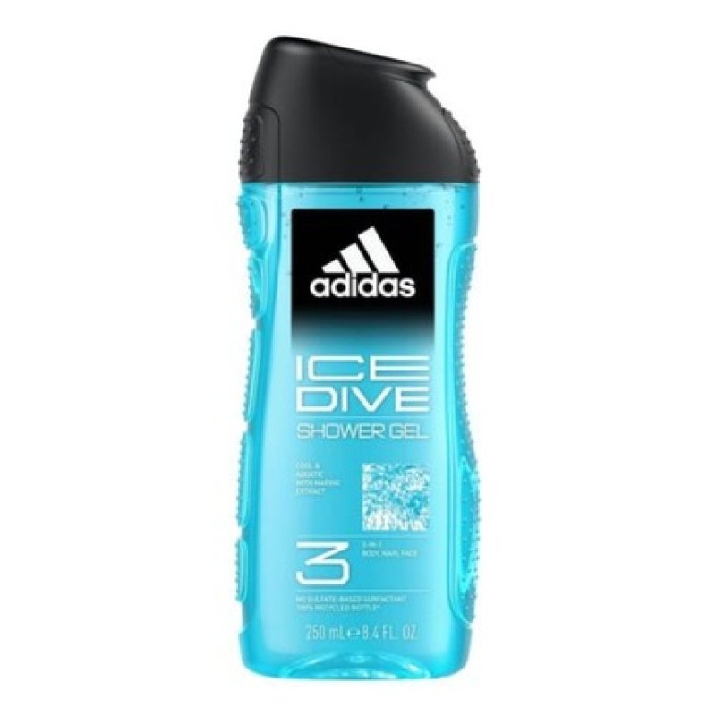 Adidas Ice Dive Shower Gel 3-In-1 250ml