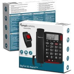 Amplicomms Bigtel 50 Alarm Plus Corded Large Button Telephone with SOS Button