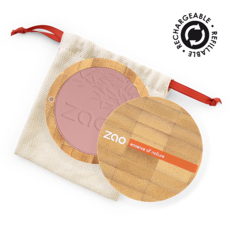 Zao Organic Makeup Compact Blush Dark Purple 323 0.32 Oz