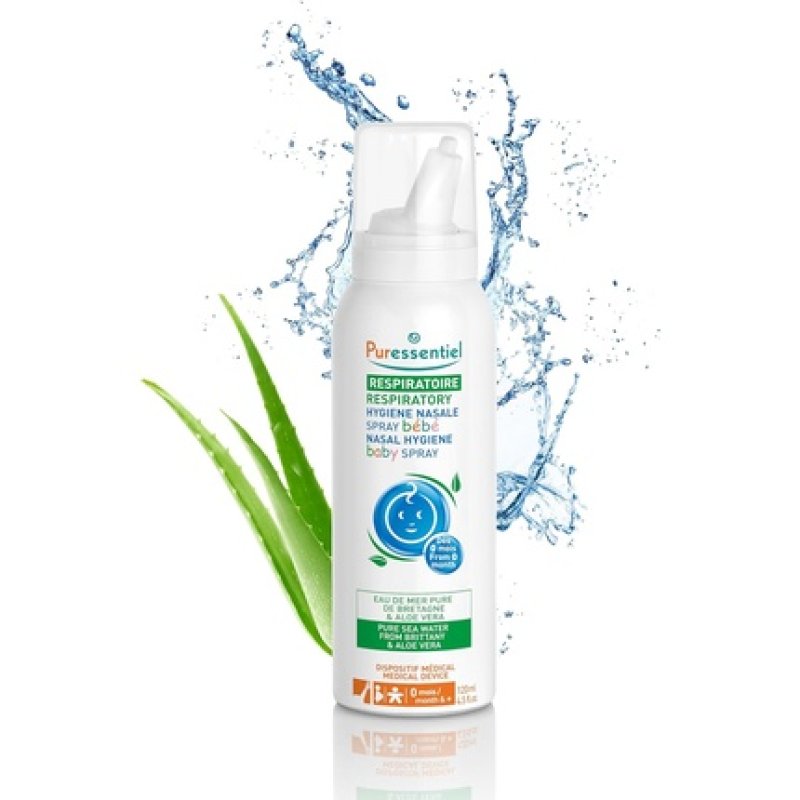 Puressentiel Respiratory Baby Nasal Hygiene Spray with Aloe Vera 120ml