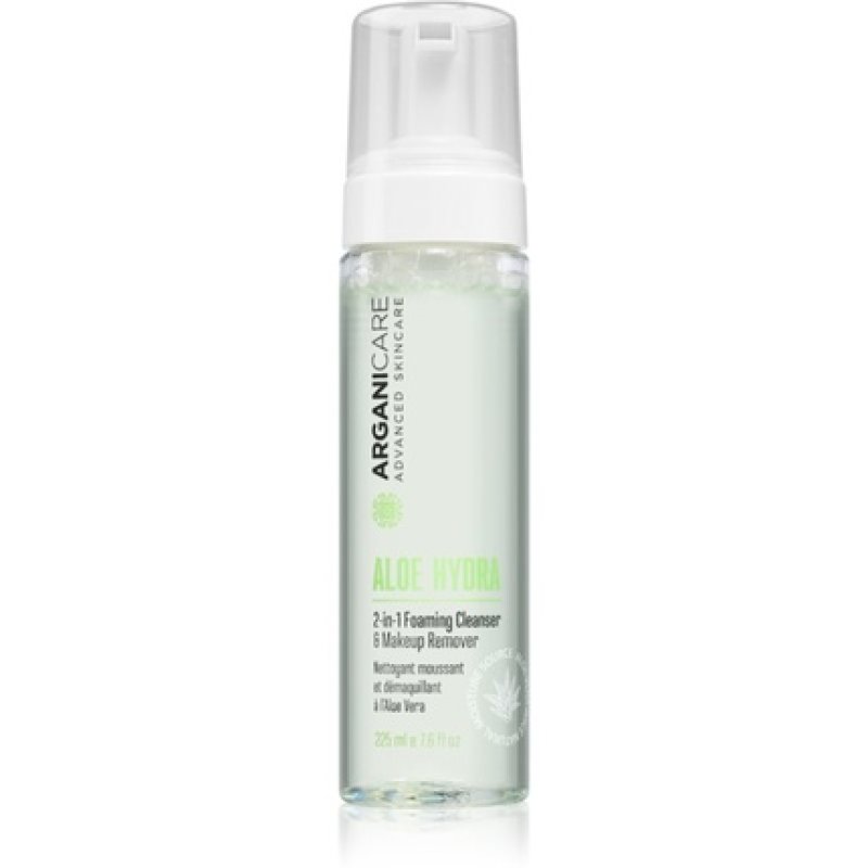 Arganicare Aloe Hydra 2-in-1 Foaming Cleanser - For Normal and Oily Skin, 225 ml