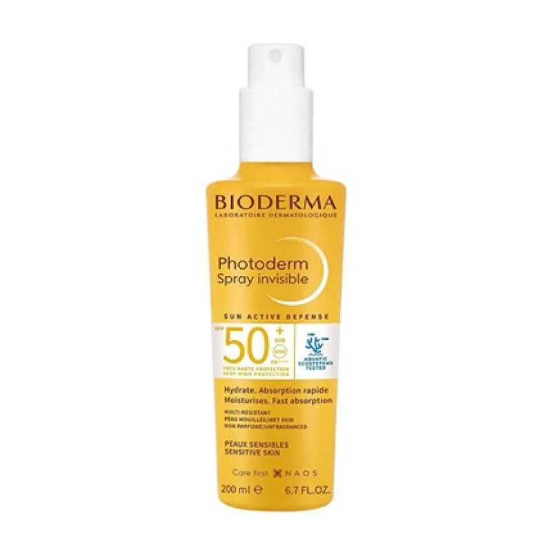 Bioderma Photoderm Invisible Spray Sunscreen For Sensitive Skin Spf 50 , 200 Ml