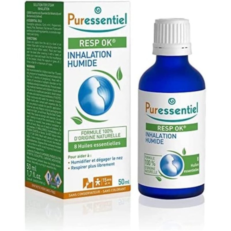 Puressentiel Resp Ok Steam Inhalation with 8 Essential Oils 50ml