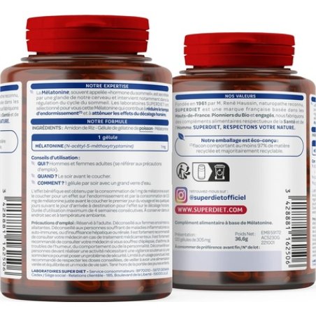 Superdiet Melatonin Sleep Supplement for Jet Lag