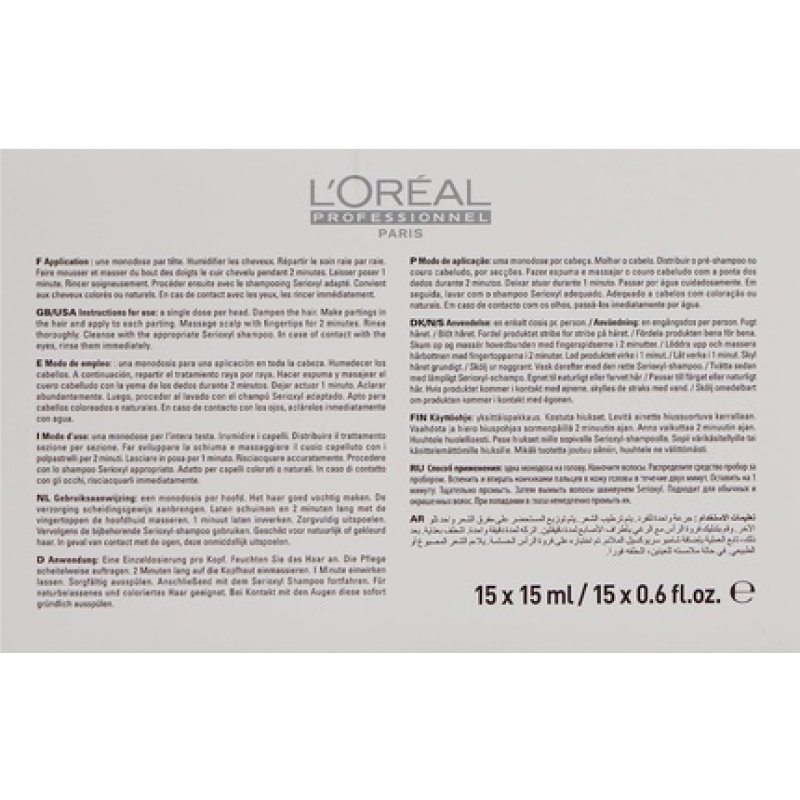 L'Oreal Serioxyl Scalp Cleansing Treatment for Thinning Hair 15ml Like Nioxin