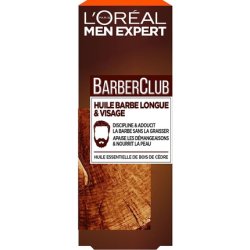 L'Oréal Men Expert BarberClub Long Beard and Face Oil for Men with Cedarwood Essential Oil 30ml