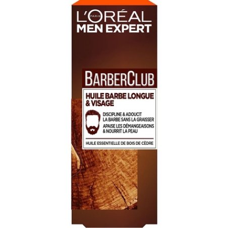 L'Oréal Men Expert BarberClub Long Beard and Face Oil for Men with Cedarwood Essential Oil 30ml