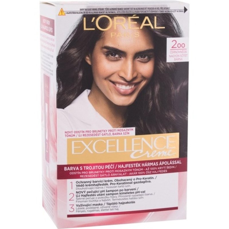 L'Oréal Paris Excellence color 192 ml, 200 black-brown