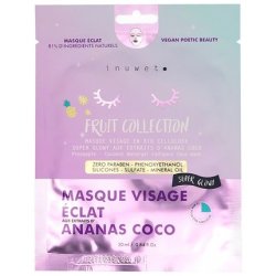 Fruit Collection Eclat Visage Mask Pineapple Coconut Bio Cellulose 100% Water