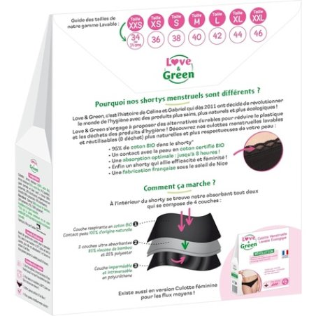 LG Ecological Washable Menstrual Shorty Size 2XL Abundant Flow