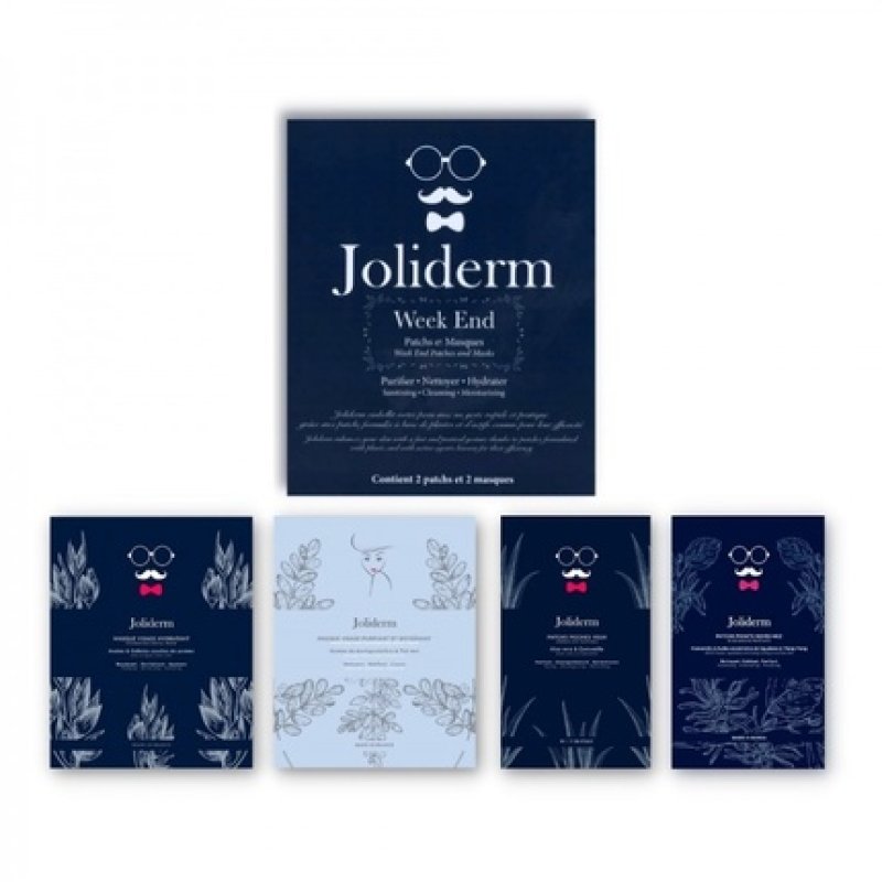 Joliderm Week End Set - Coconut Water Hydrating Sheet Mask, Contouring Under-Eye Mask Patch, Green Tea Oxygenating