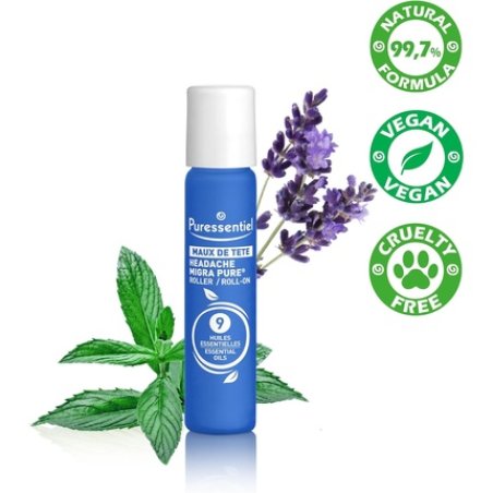 Puressentiel Headache Roll-On Migra Pure Relief from Pain Caused by Tension