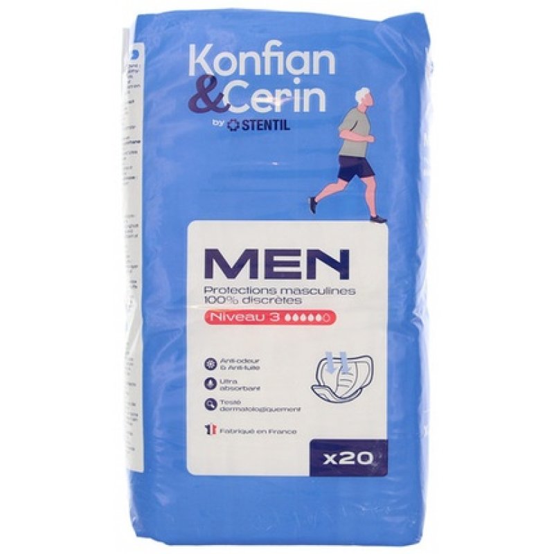 Stentil Konfian & Cerin Men Level 3 Discreet Pads for Men