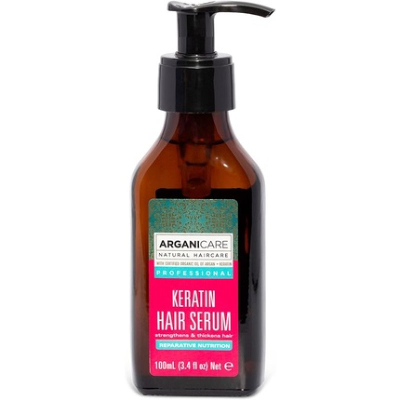 Arganicare Keratin Repairing Hair Serum with Certified Organic Argan Oil 100ml