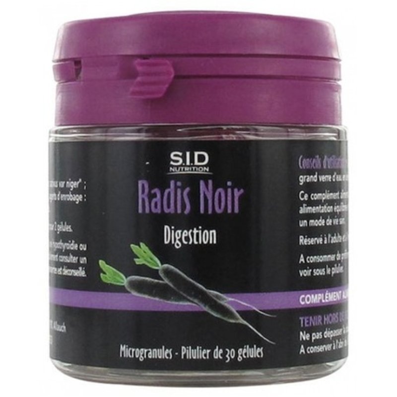Sid Nutrition Black Radish Digestion Dietary Supplement 30 Capsules