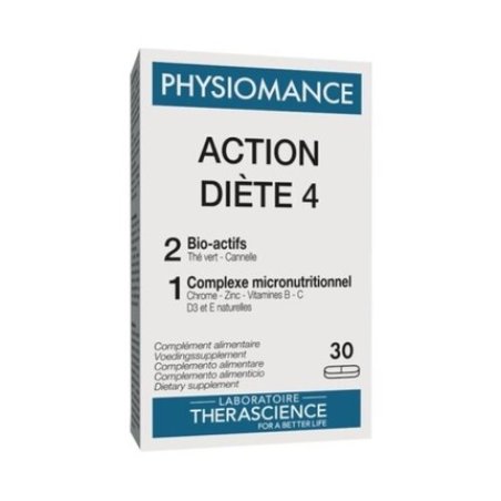 LABORATOIRE THERASCIENCE Physiomance Action Diète 30 Tablets - Pack of 4