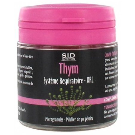 Sid Nutrition Respiratory System Thyme Dietary Supplement 30 Capsules
