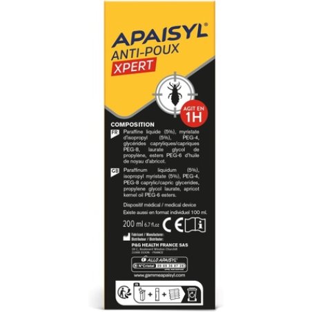 Apaisyl Xpert Anti-Lice Lotion Kills 100% of Lice and Nits in 1 Hour