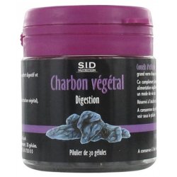 S.I.D Nutrition Digestion Vegetable Coal 30 Capsules