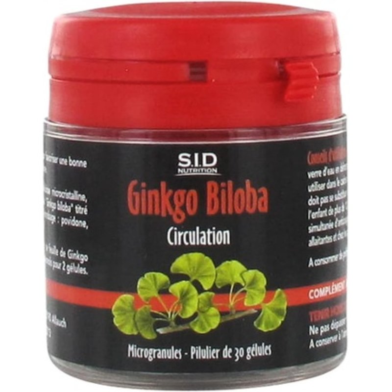 Sid Nutrition Circulation Ginkgo Biloba 30 Gels