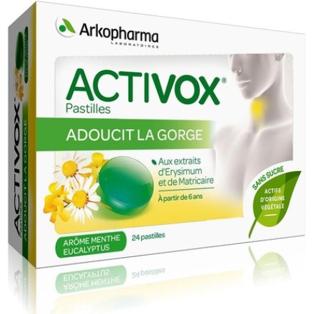 ACTIVOX® Pastilles Menthe Eucalyptus- Sans sucres - 24 pasti.
