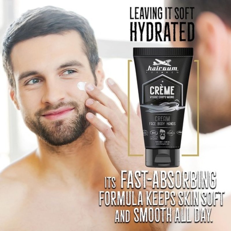 Hairgum Organic Face Hand and Body Cream Grease Free Moisturizing Cream for Whole Body