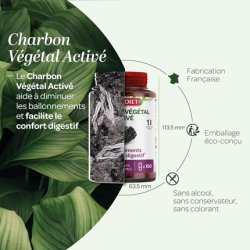 Superdiet Activated Vegetable Charcoal for Bloating and Digestive Comfort