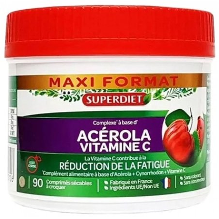Superdiet Acerola Vitamin C Dietary Supplement 90 Tablets