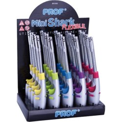 Prof Flexible Gas Lighter Silver/Neon Disposable 5 Colors Assorted, 19x3cm, Refillable