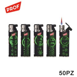Prof Green Faces Slide Cap Lighter - Pack Of 50