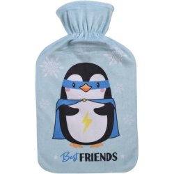 TAKE CARE Cute Super Friends Hot Water Bottle with Cover for Therapy Rubber Cold Winter Children Adults