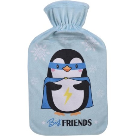 TAKE CARE Cute Super Friends Hot Water Bottle with Cover for Therapy Rubber Cold Winter Children Adults