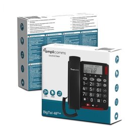 amplicomms BIGTel 48 Plus, Grotastentelefon Dark Grey
