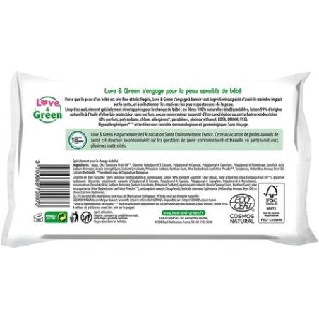 Love & Green Liniment Wipes 56 Wipes